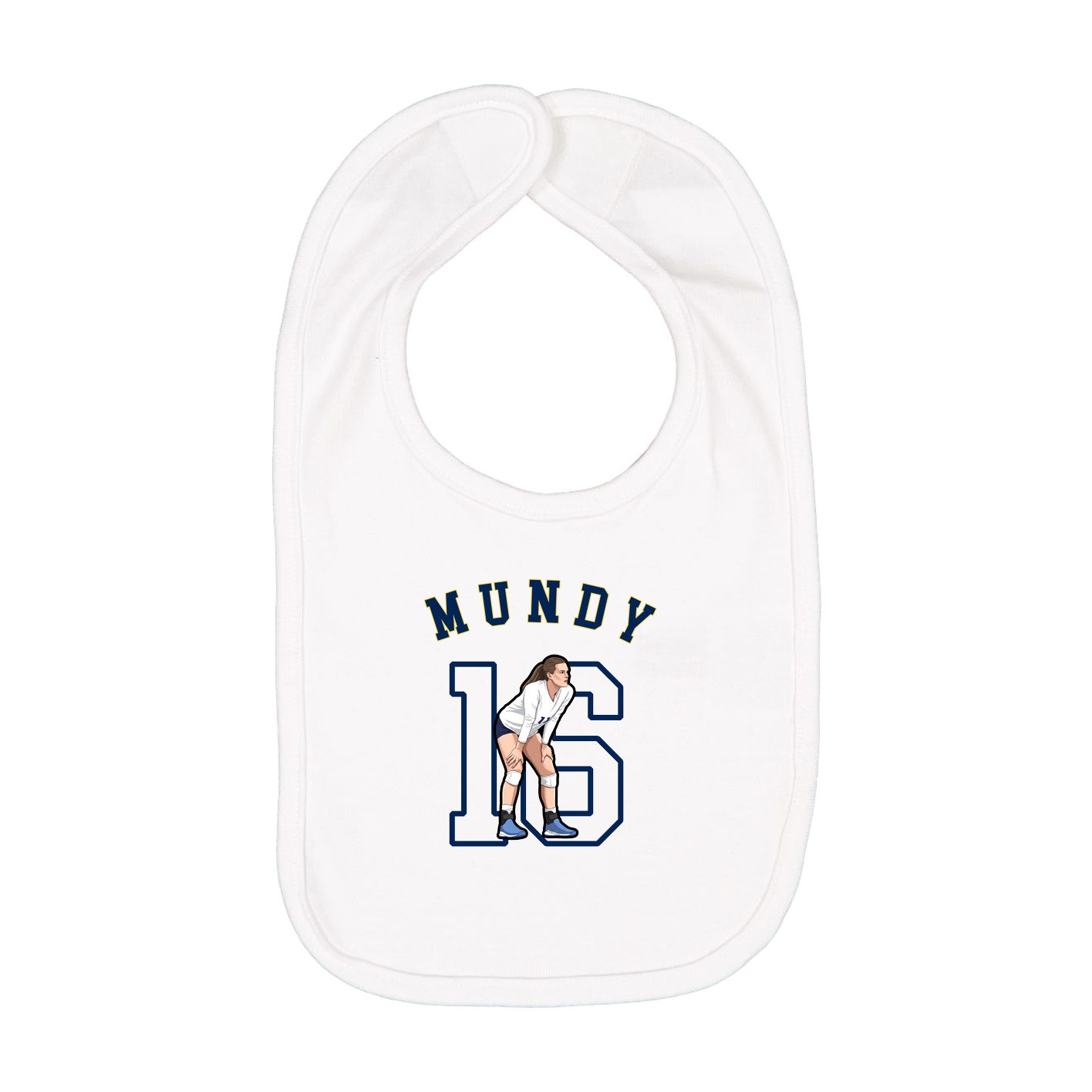 Infant Bib — Shirsey Arch in White