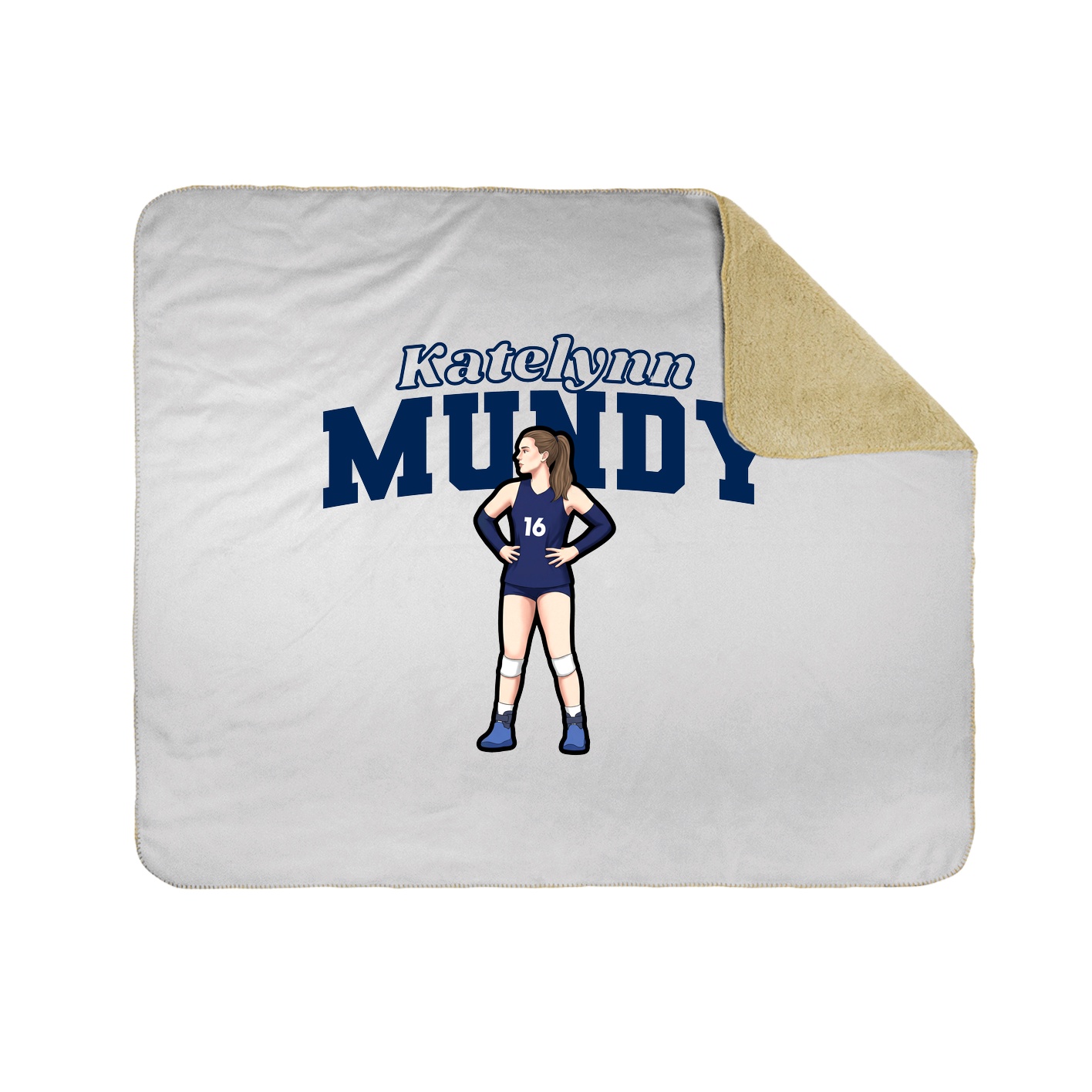 Throw Blanket — Name Arch in White