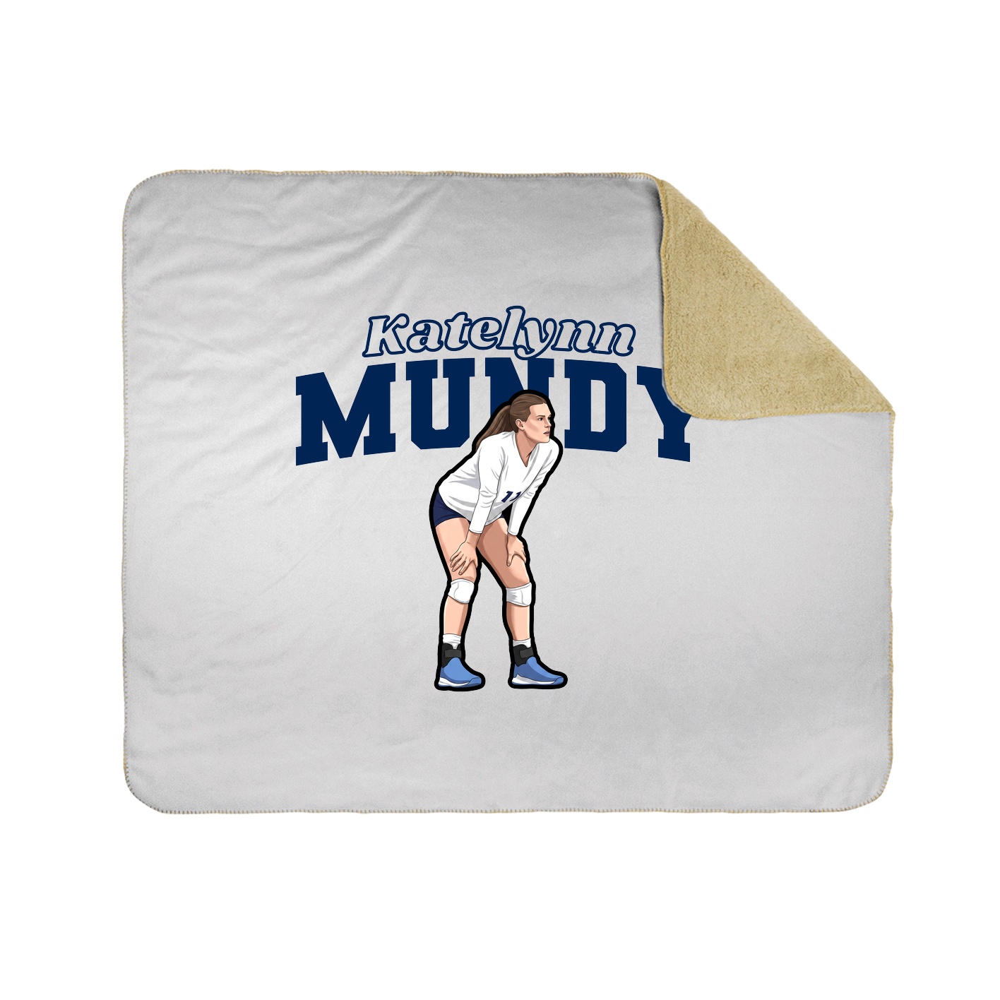 Throw Blanket — Name Arch in White