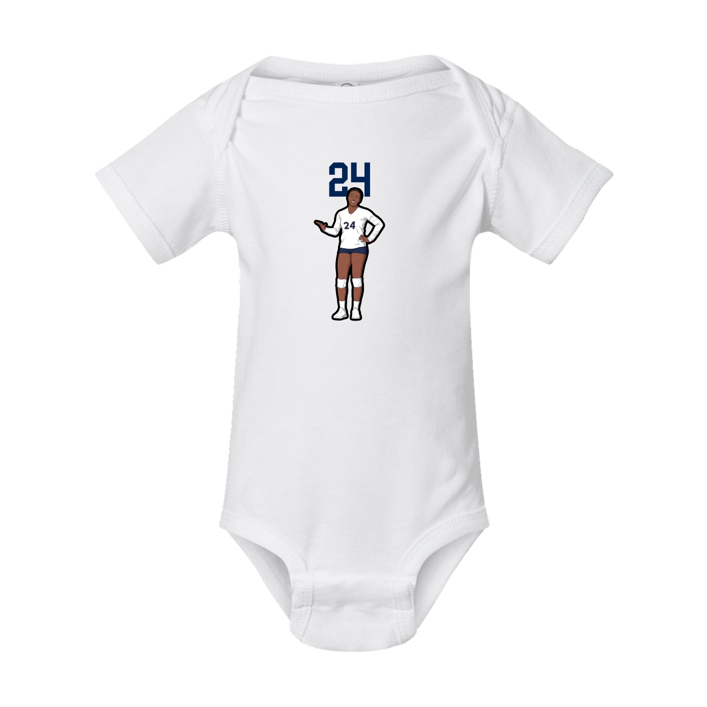 Baby Onesie — Number Top in White