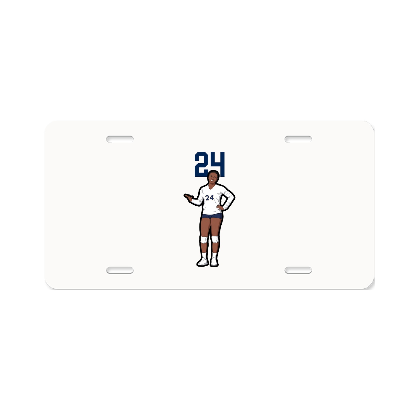 License Plate — Number Top in Classic