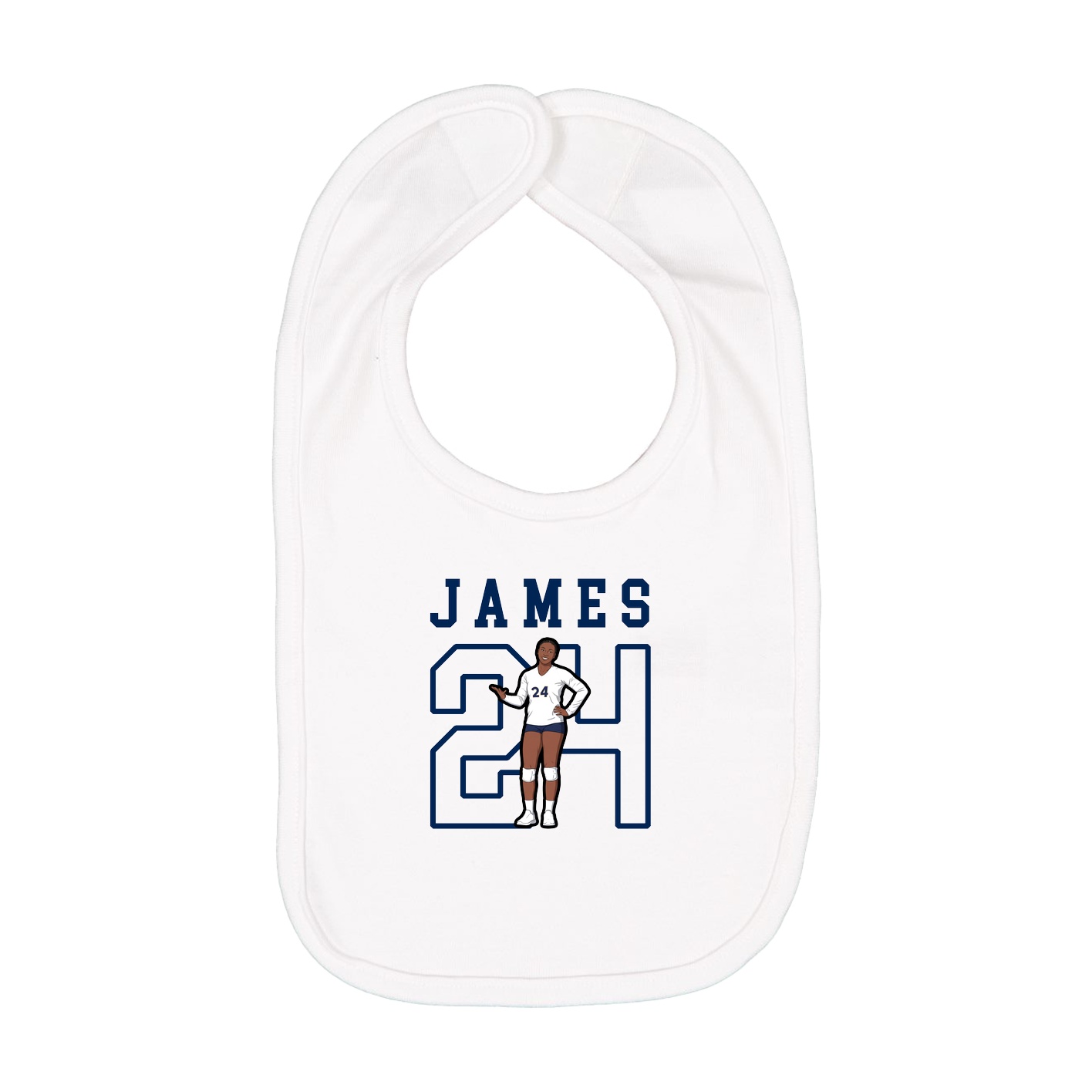 Infant Bib — Shirsey in White