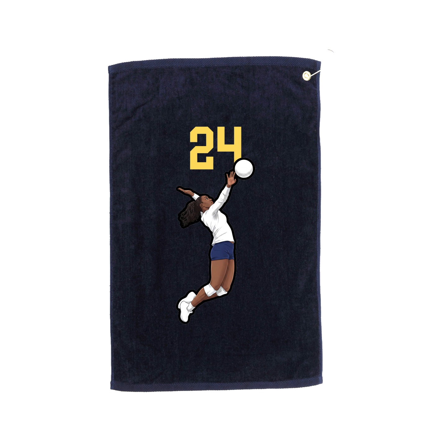 Golf Towel — Number Top in Navy