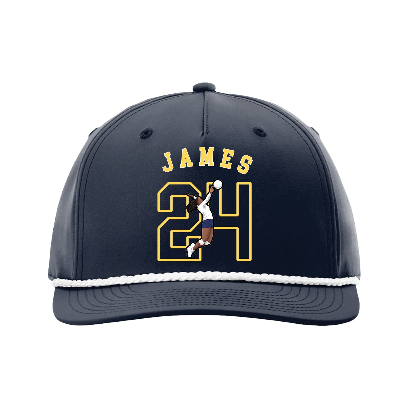 Five-Panel Classic Rope Cap — Shirsey Arch in Navy