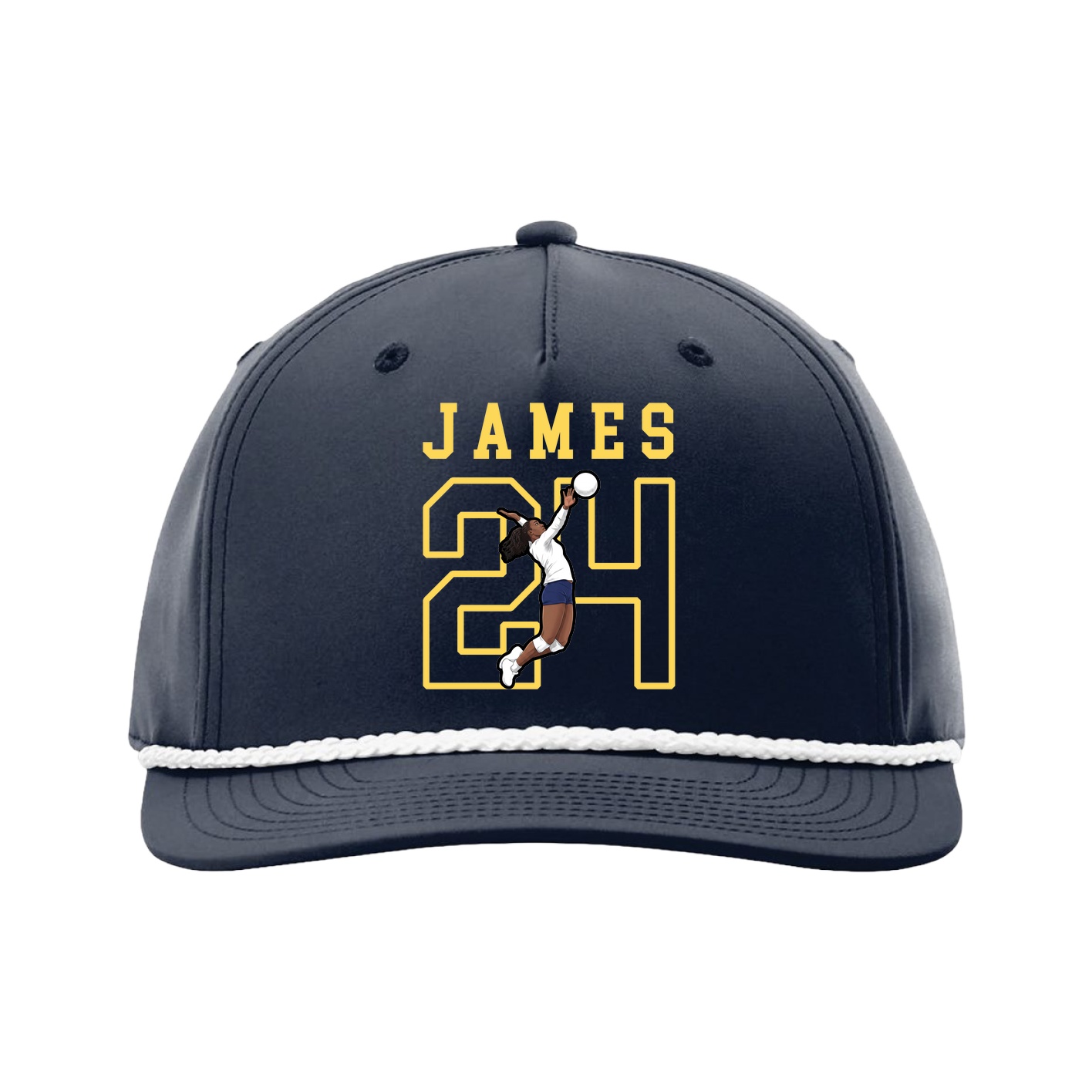 Five-Panel Classic Rope Cap — Shirsey in Navy