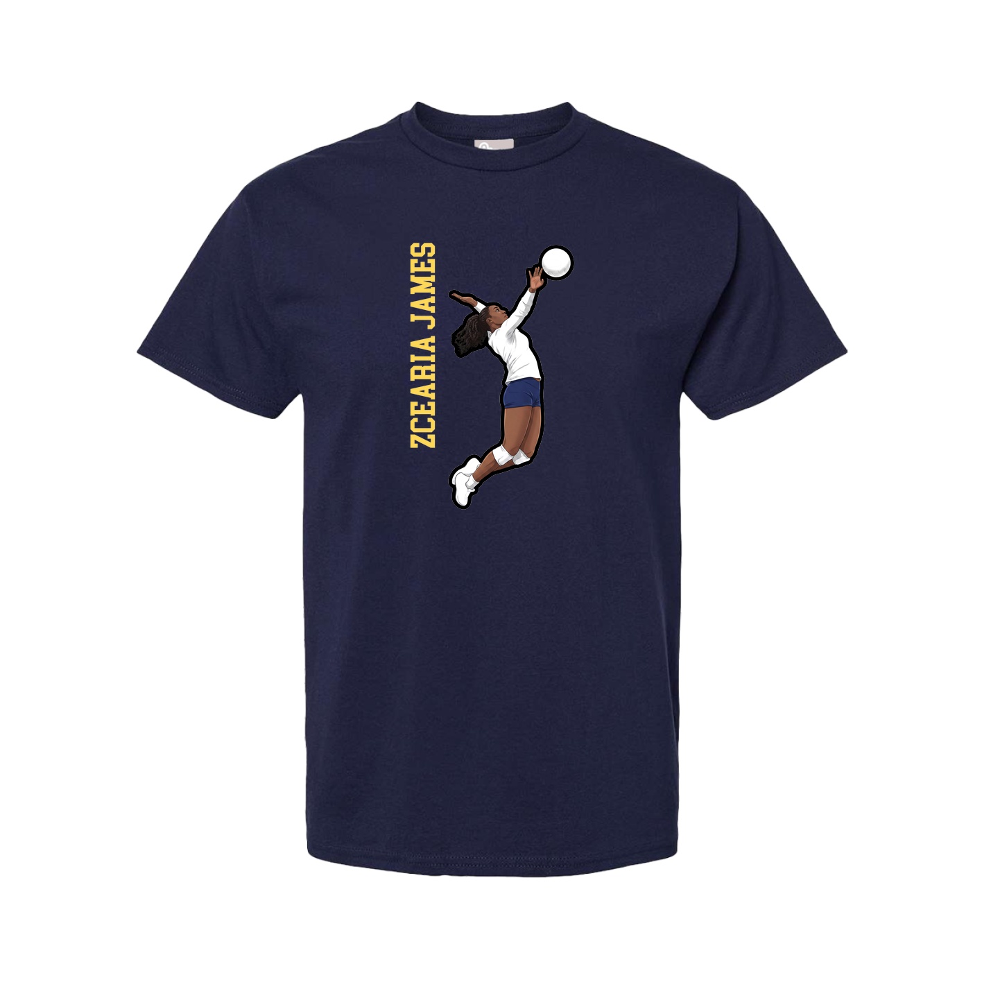 Youth Tee — Name Vertical in Navy