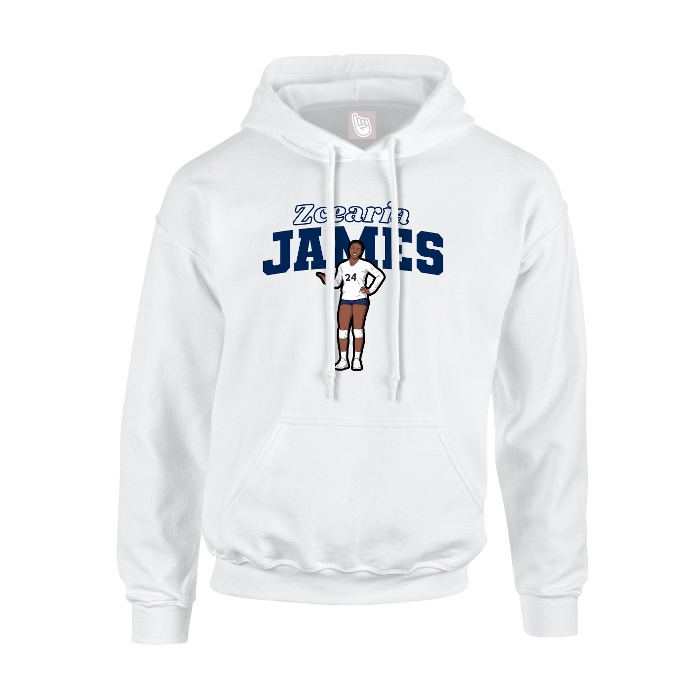 Hoodie — Name Arch in White