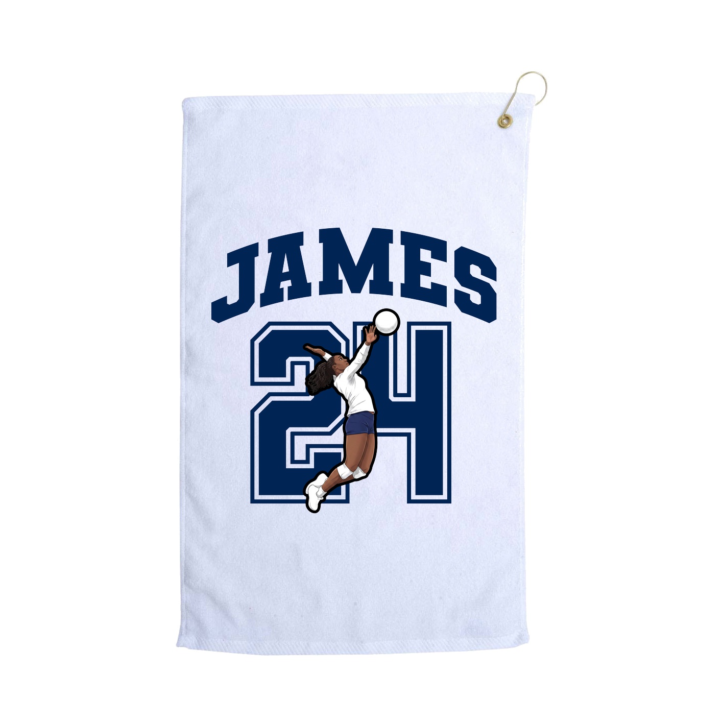 Golf Towel — Number in White