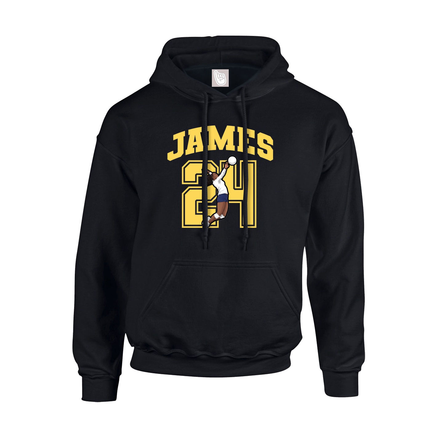 Hoodie — Number in Black