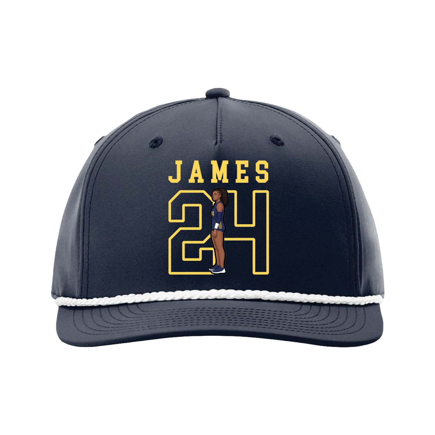 Five-Panel Classic Rope Cap — Shirsey in Navy