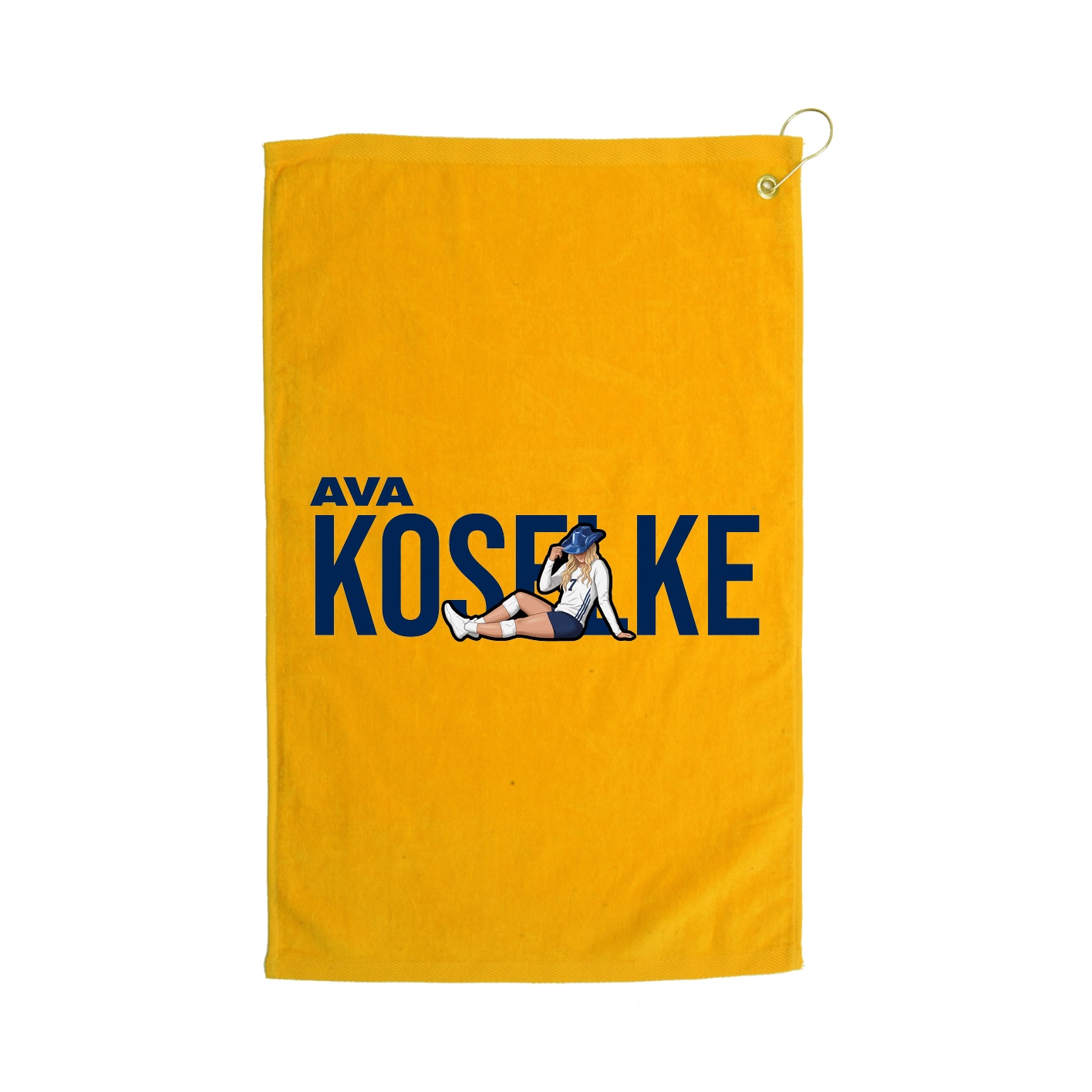Golf Towel — Player Name in Gold