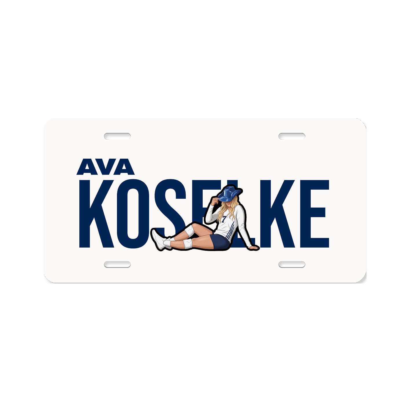 License Plate — Player Name in Classic