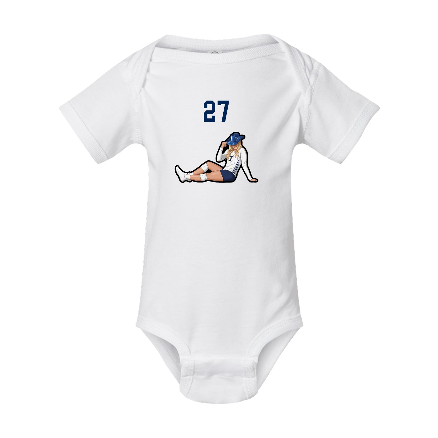 Baby Onesie — Number Top in White