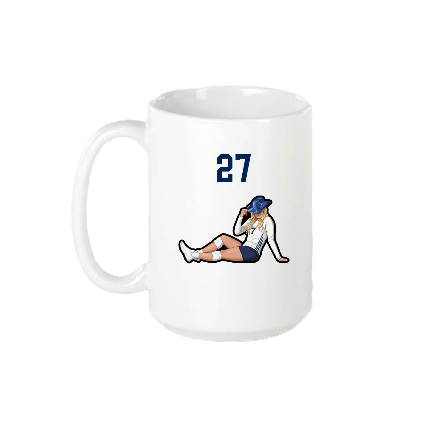 15oz Coffee Mug — Number Top in White