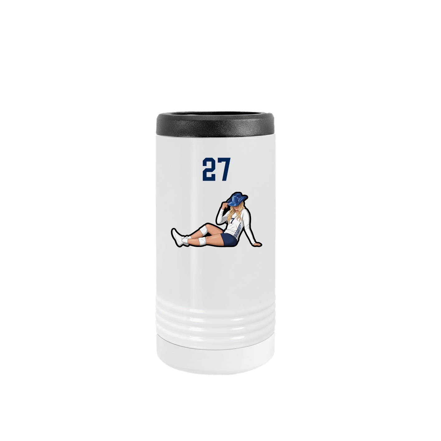Slim Beverage Holder — Number Top in White