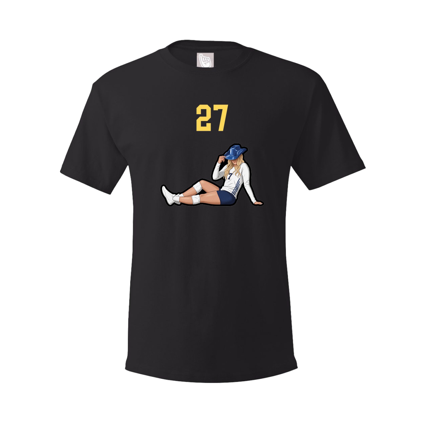 Youth Tee — Number Top in Black