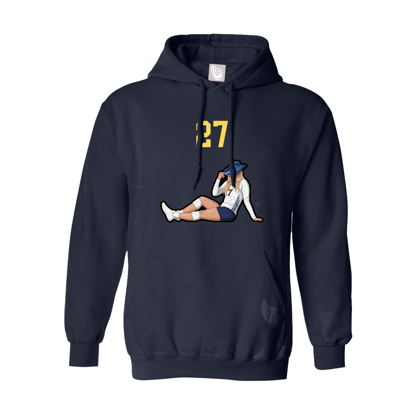 Hoodie — Number Top in Navy