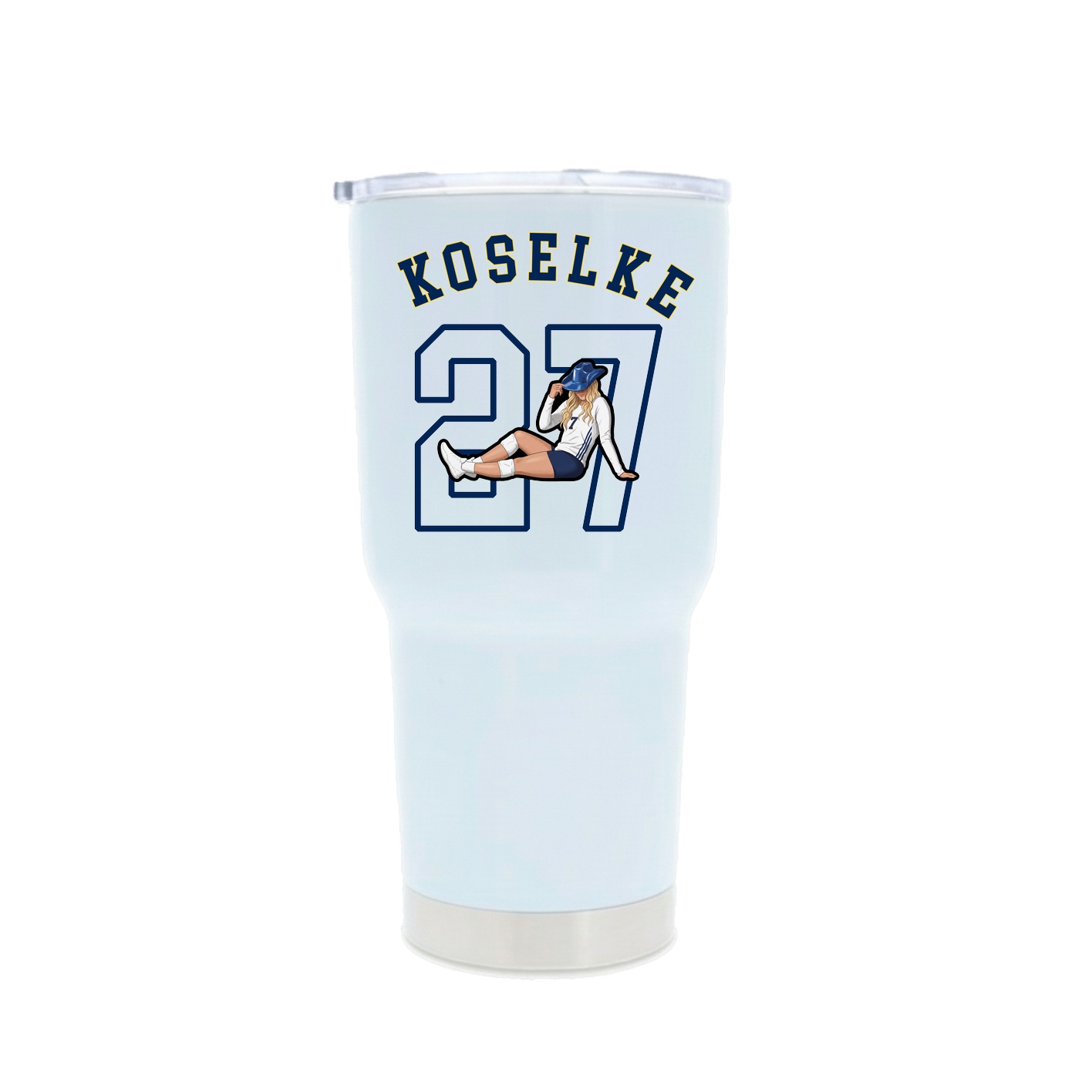 30oz Stainless Steel Tumbler — Shirsey Arch in White