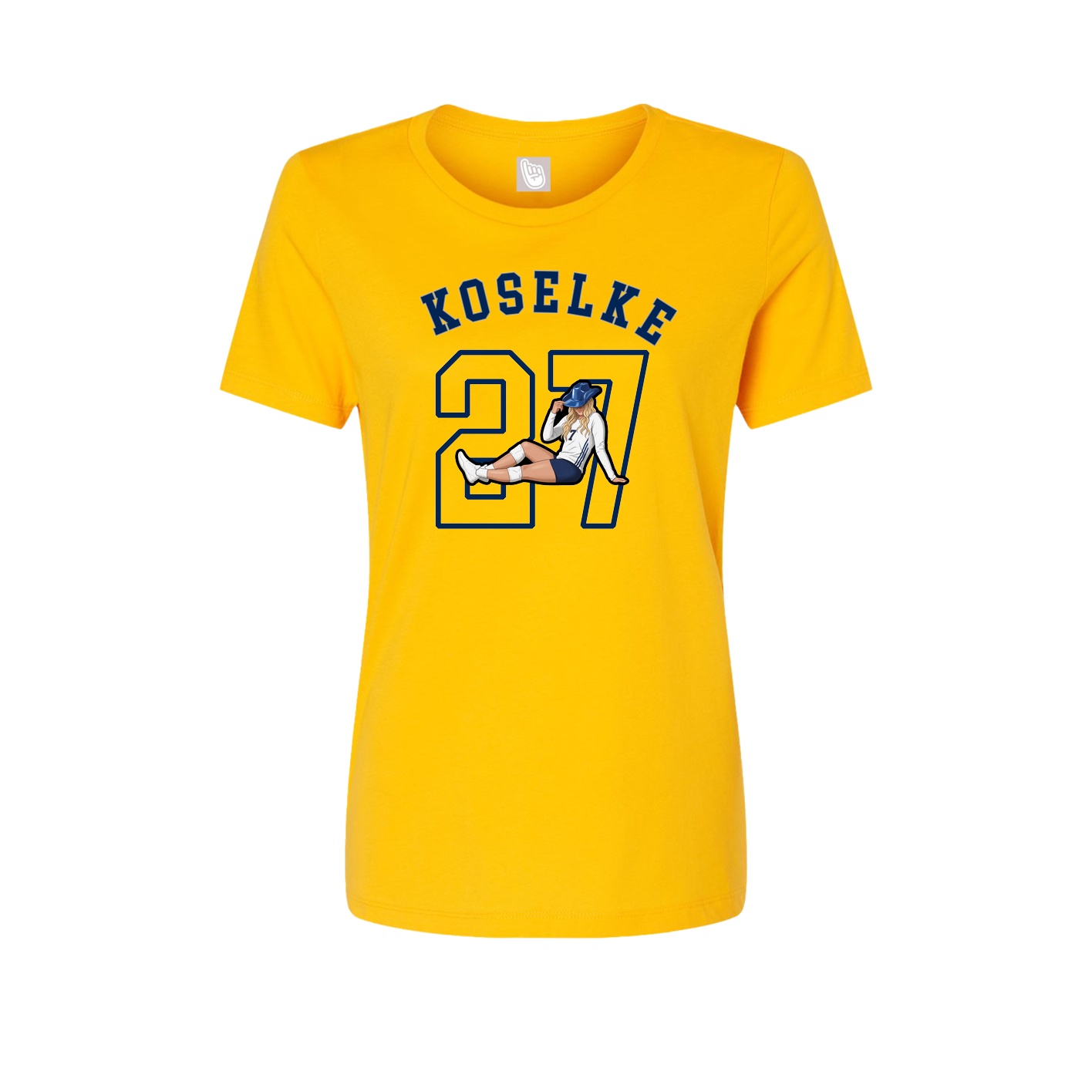 Fitted Women's Tee — Shirsey Arch in Gold