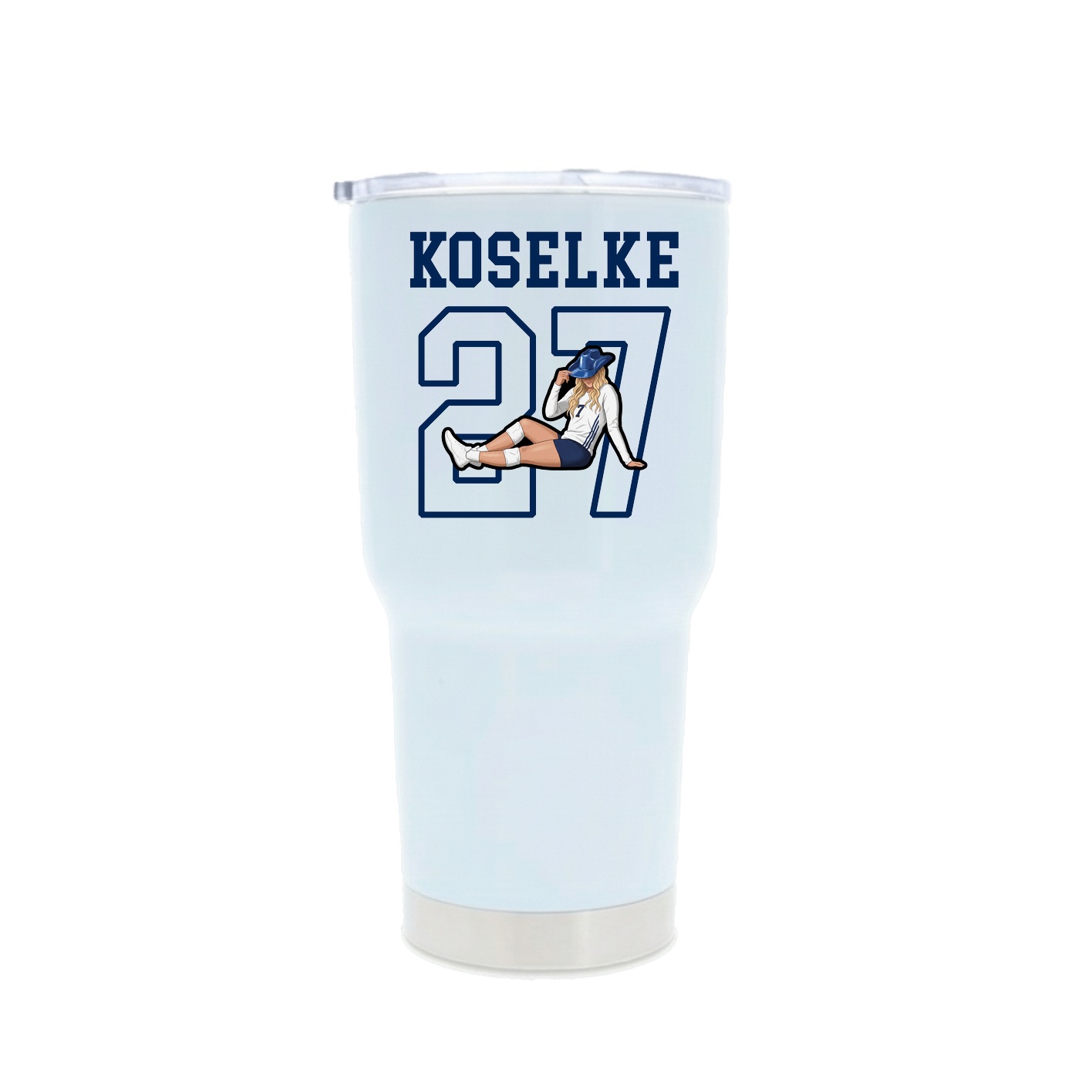 30oz Stainless Steel Tumbler — Shirsey in White
