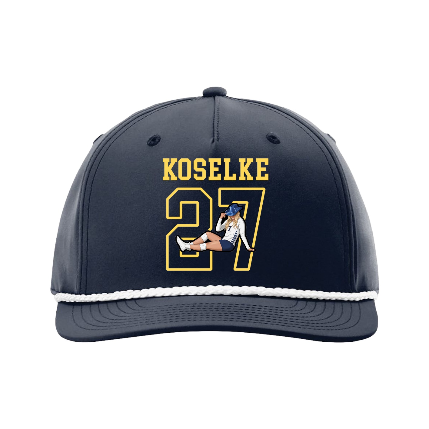 Five-Panel Classic Rope Cap — Shirsey in Navy