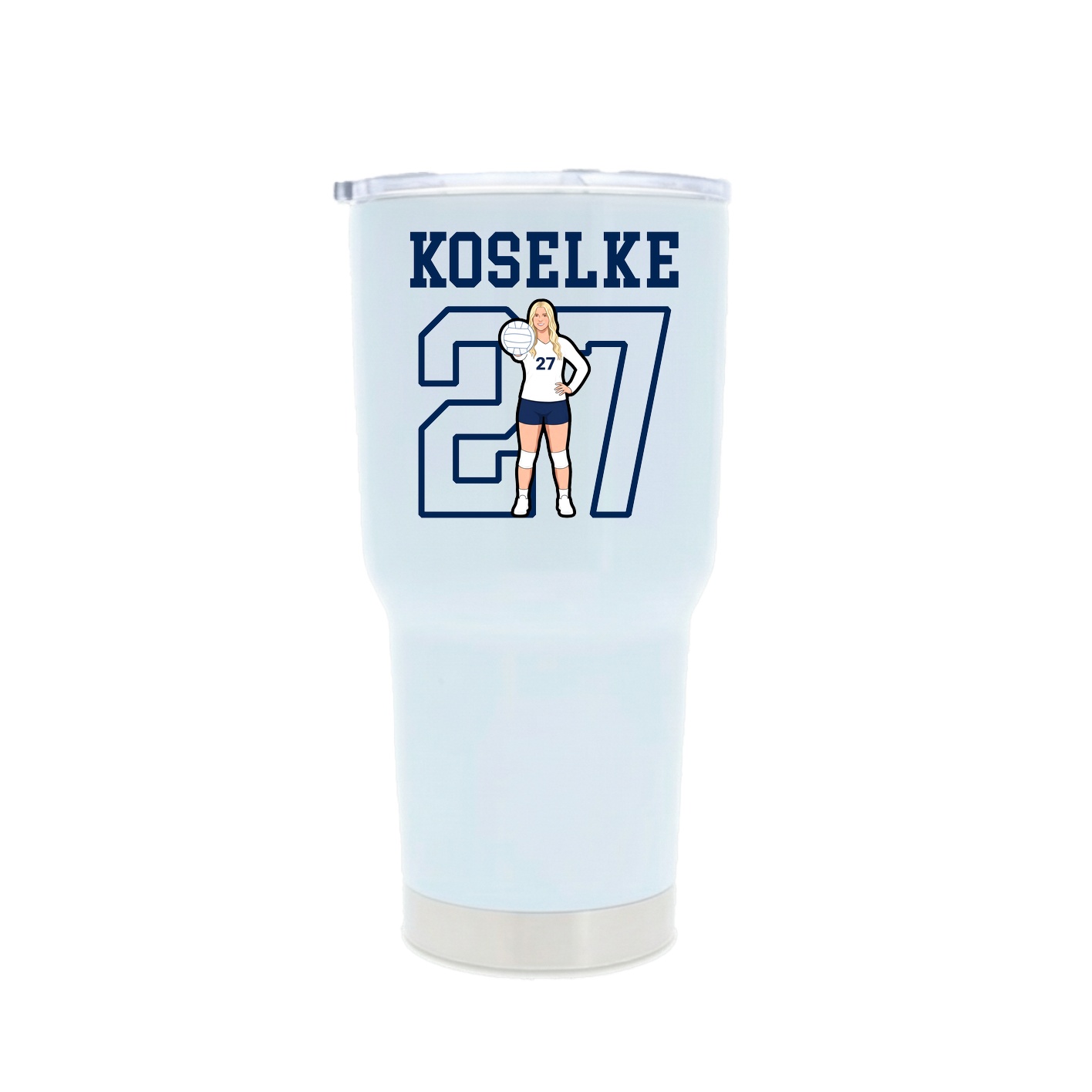 30oz Stainless Steel Tumbler — Shirsey in White