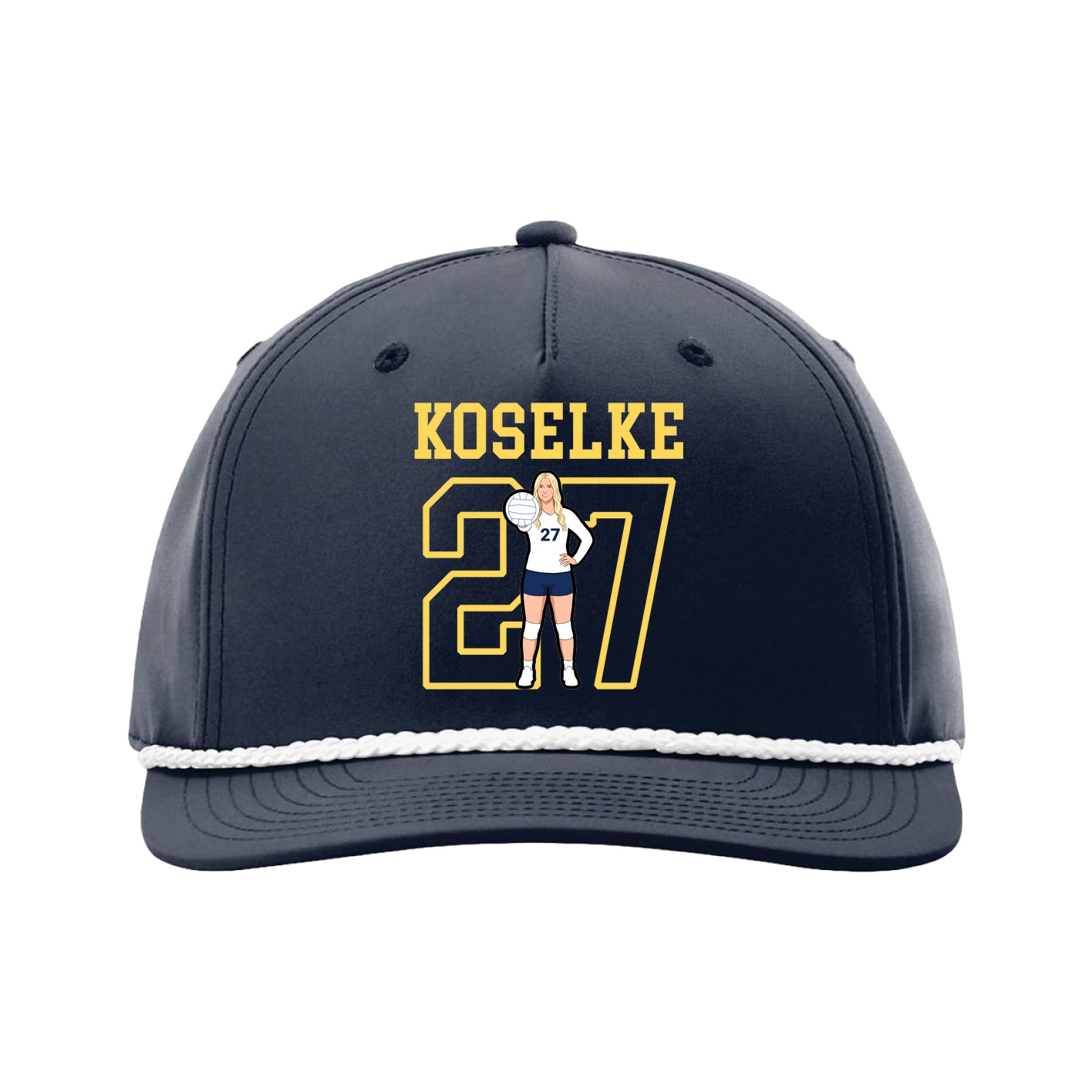 Five-Panel Classic Rope Cap — Shirsey in Navy