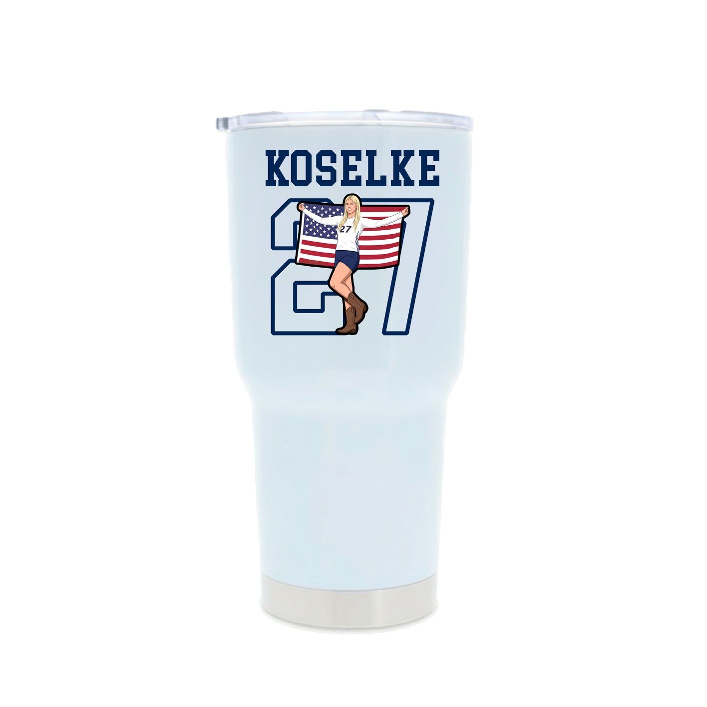 30oz Stainless Steel Tumbler — Shirsey in White