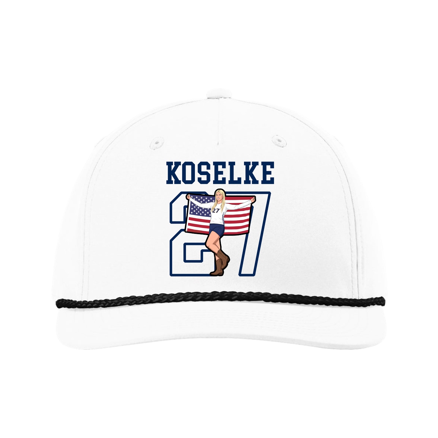 Five-Panel Classic Rope Cap — Shirsey in White