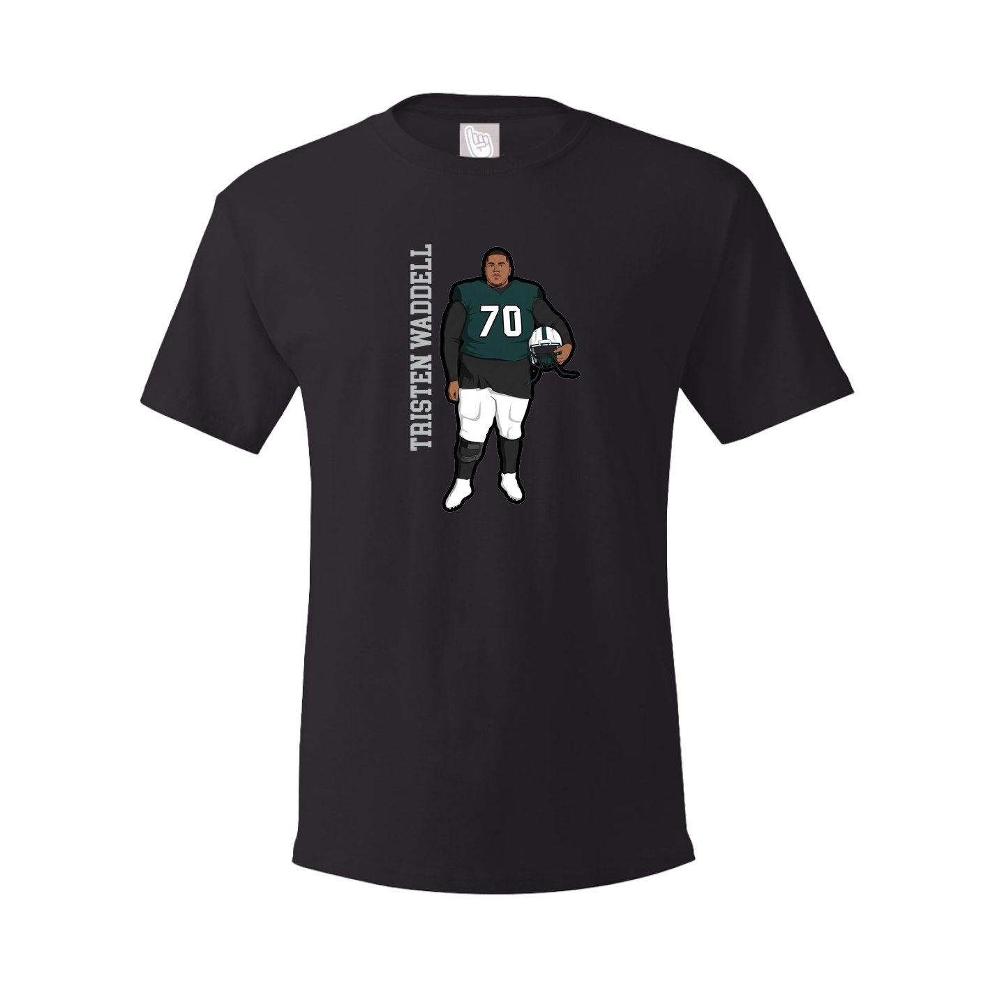 Youth Tee — Name Vertical in Black