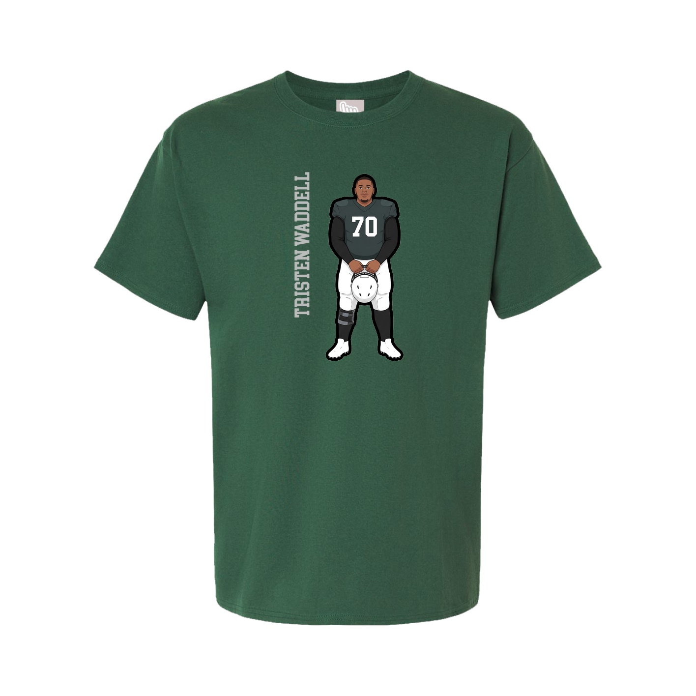 Tee — Name Vertical in Green