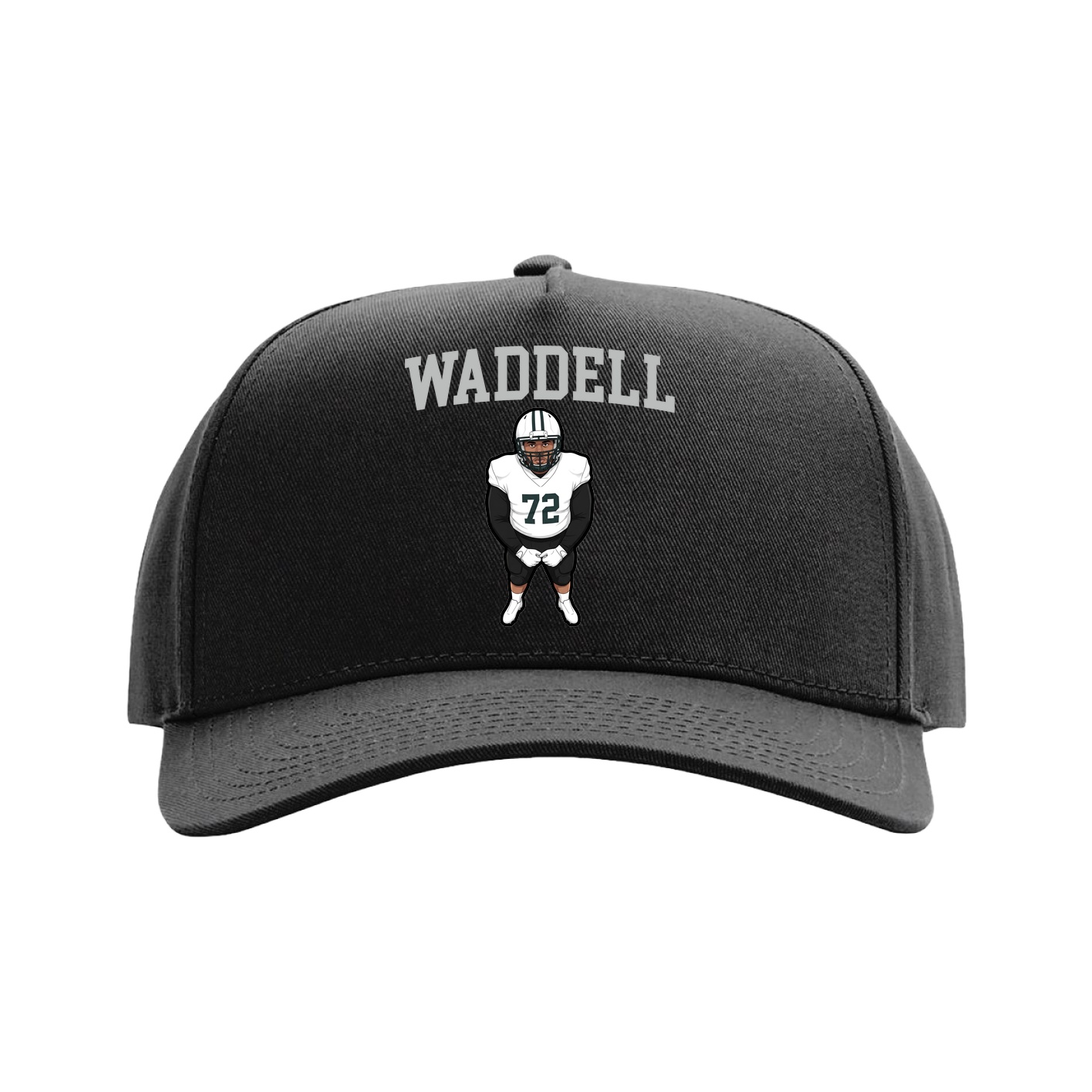 Full Fabric Five-Panel Champ Cap — Shirsey in Black