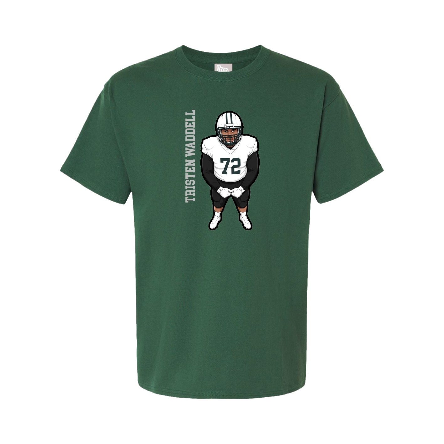 Tee — Name Vertical in Green