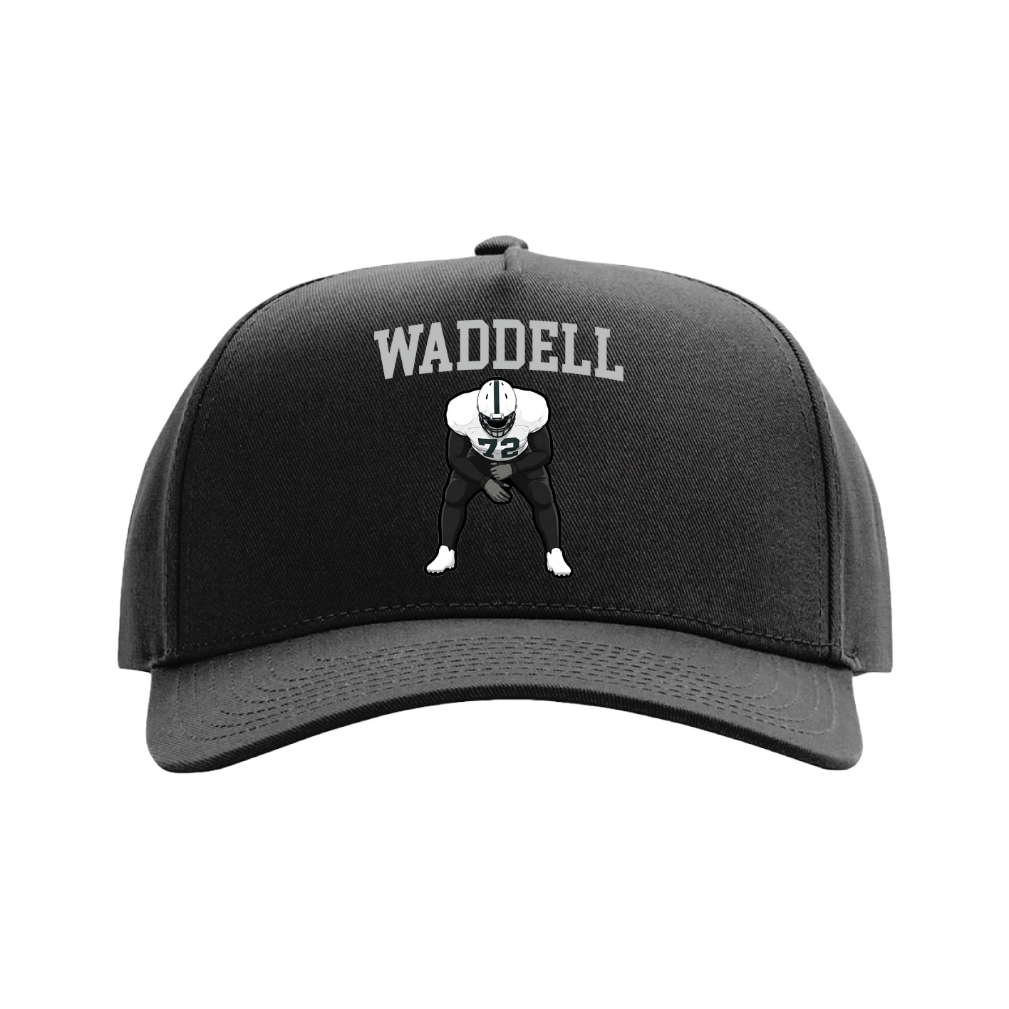 Full Fabric Five-Panel Champ Cap — Shirsey in Black
