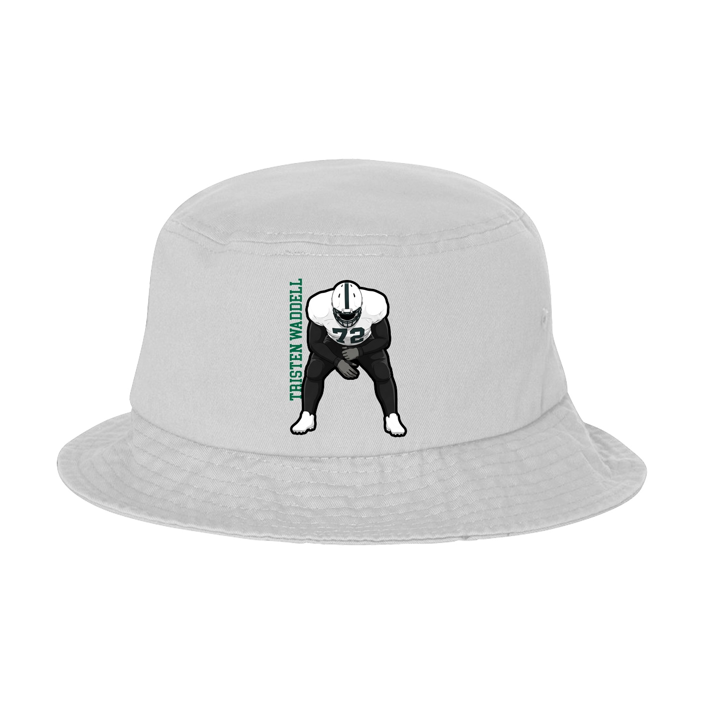 Bucket Cap — Name Vertical in White