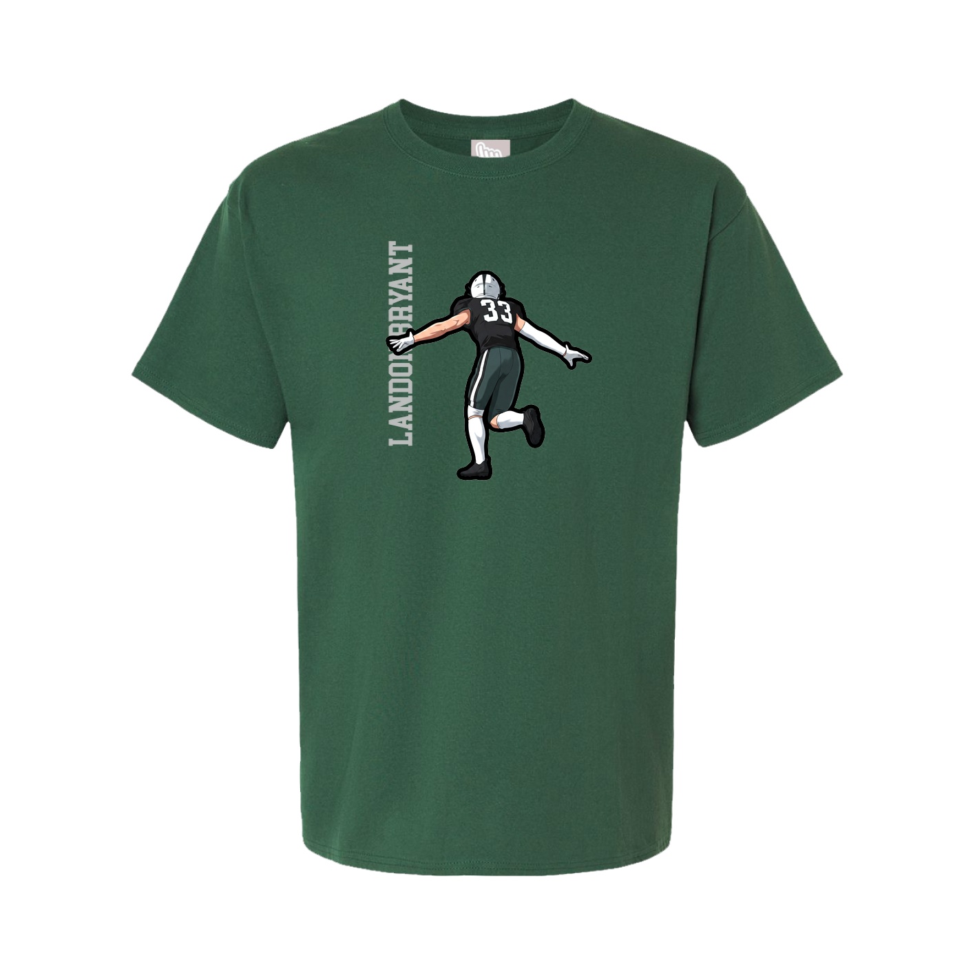 Tee — Name Vertical in Green