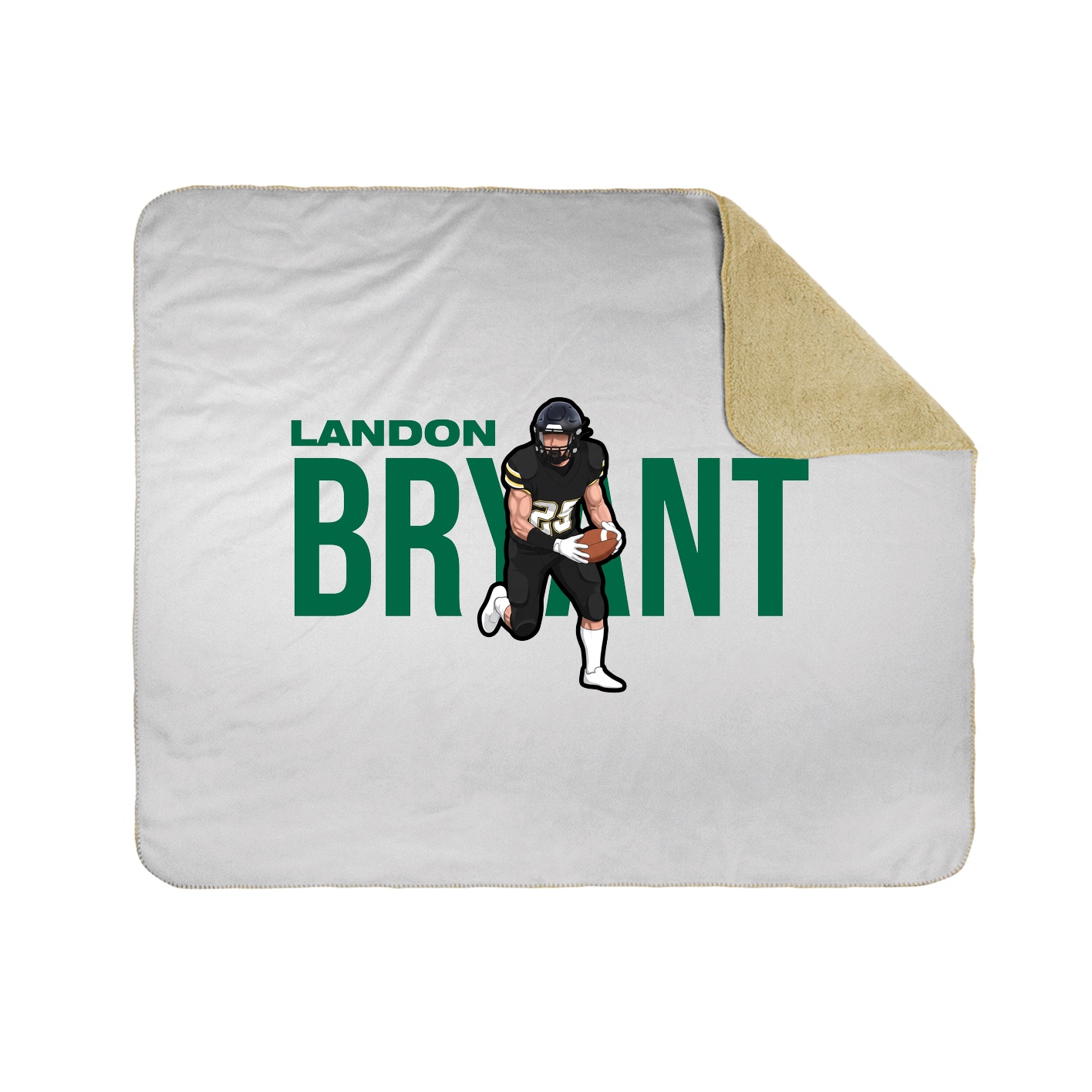 Throw Blanket — Player Name in White