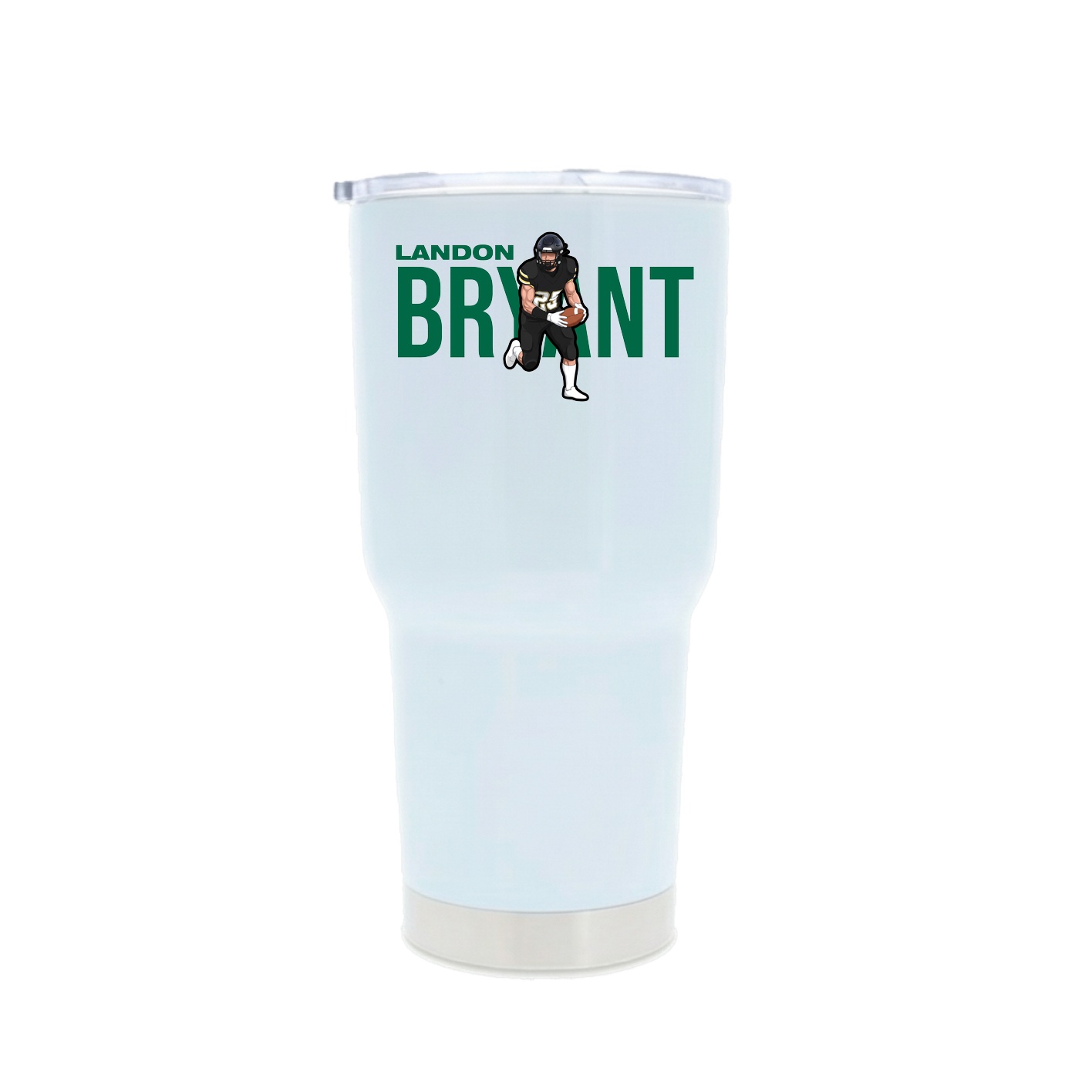 30oz Stainless Steel Tumbler — Player Name in White