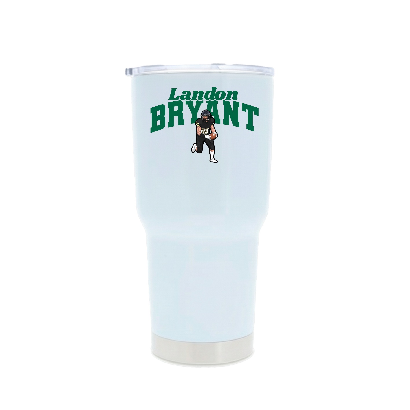 30oz Stainless Steel Tumbler — Signature Arch in White