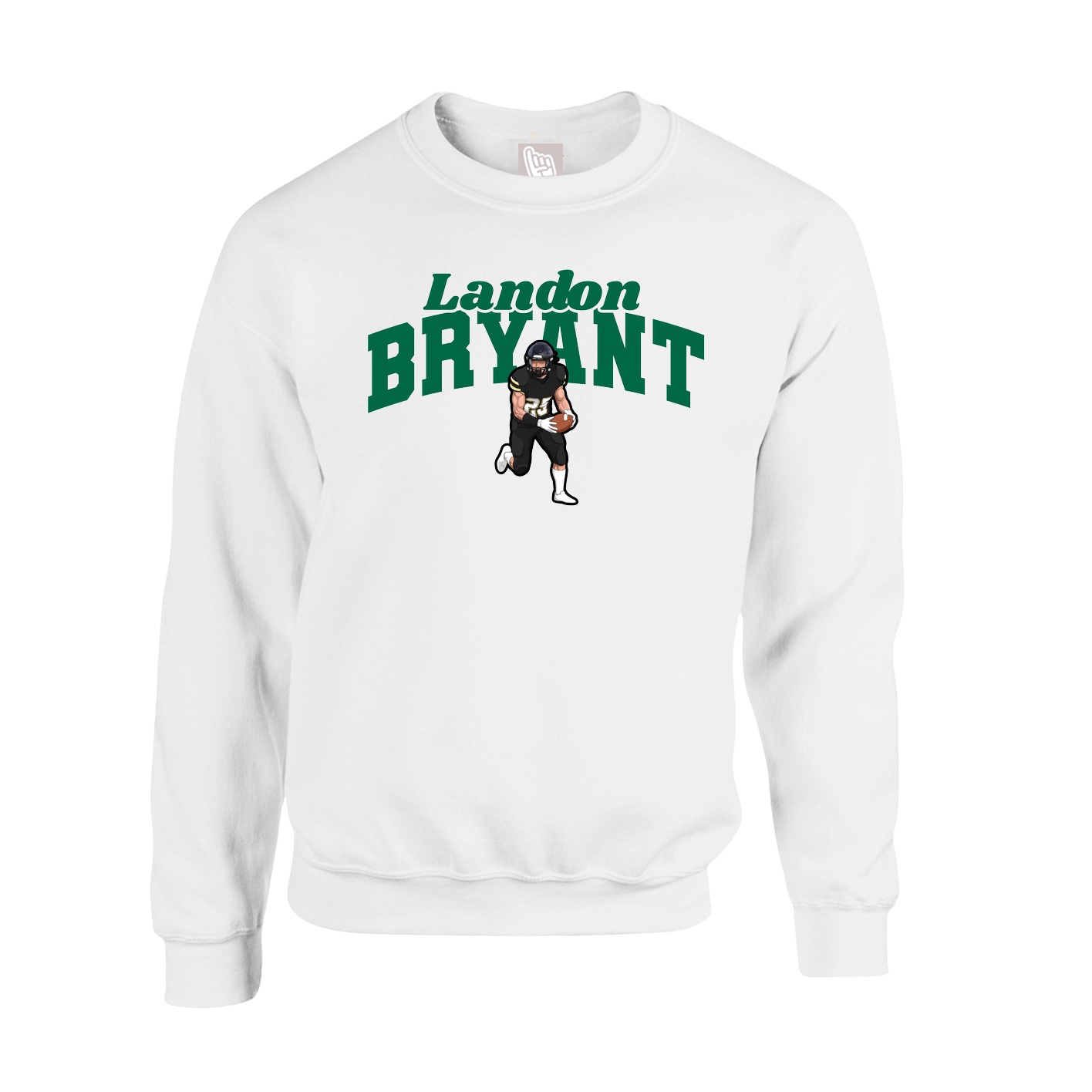 Fleece Crew — Signature Arch in White