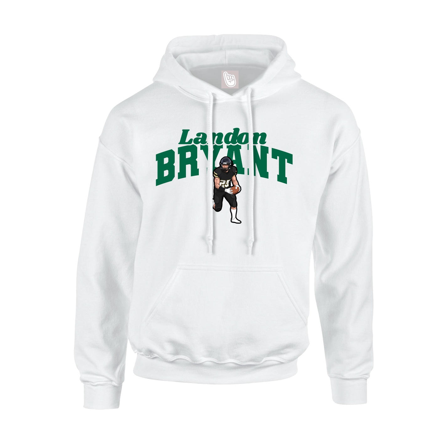 Youth Hoodie — Signature Arch in White