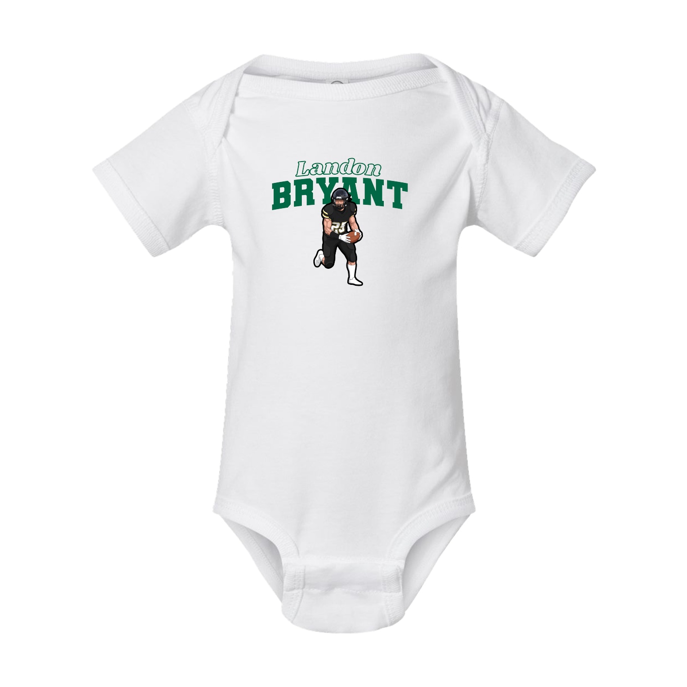 Baby Onesie — Name Arch in White