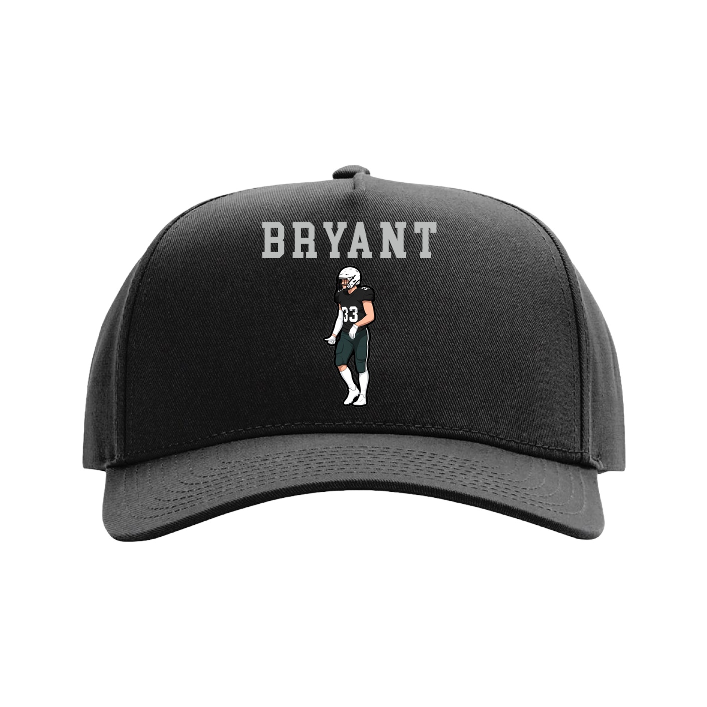 Full Fabric Five-Panel Champ Cap — Shirsey in Black