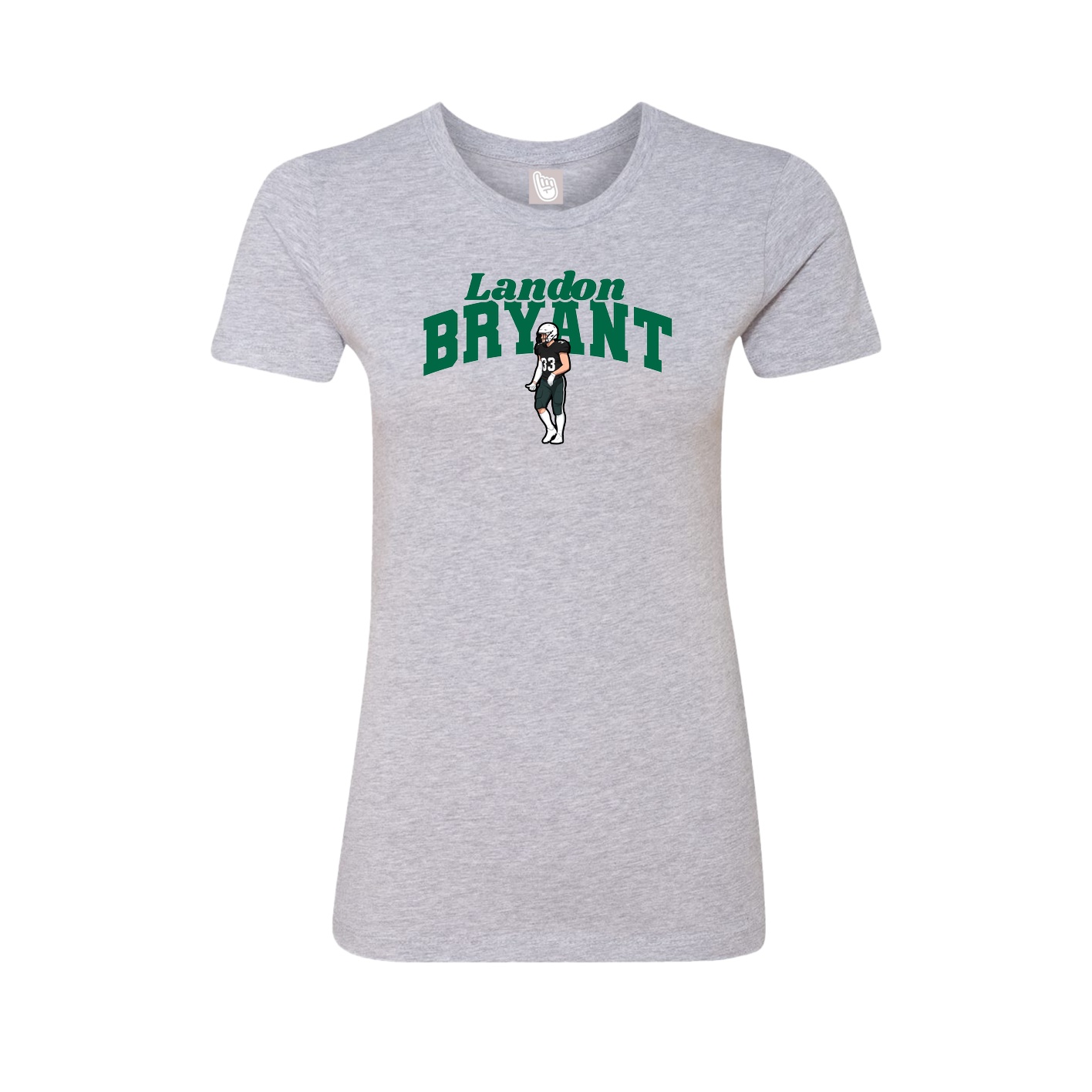 Fitted Women's Tee — Signature Arch in Grey