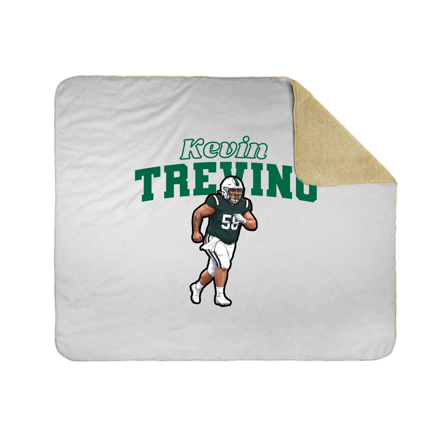 Throw Blanket — Name Arch in White