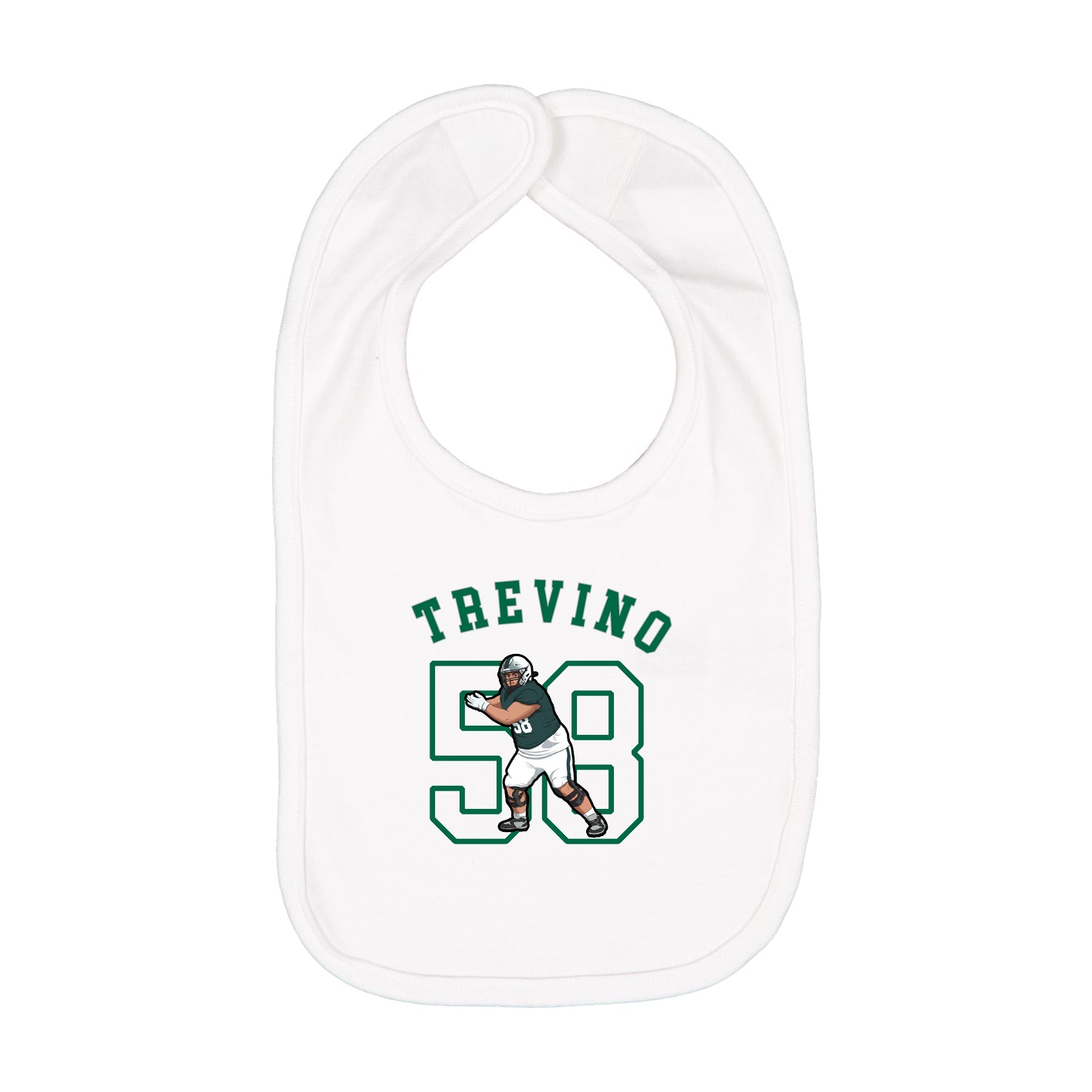 Infant Bib — Shirsey Arch in White