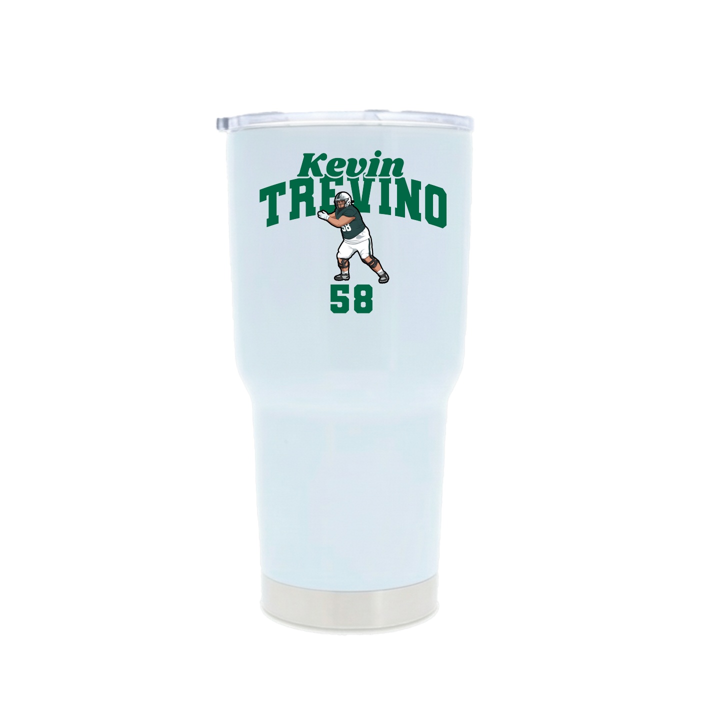 30oz Stainless Steel Tumbler — Signature Arch in White