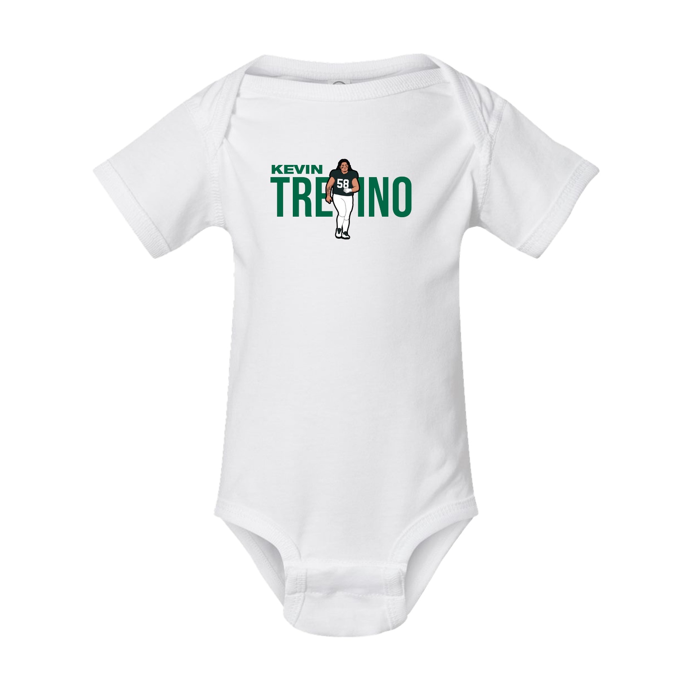 Baby Onesie — Player Name in White