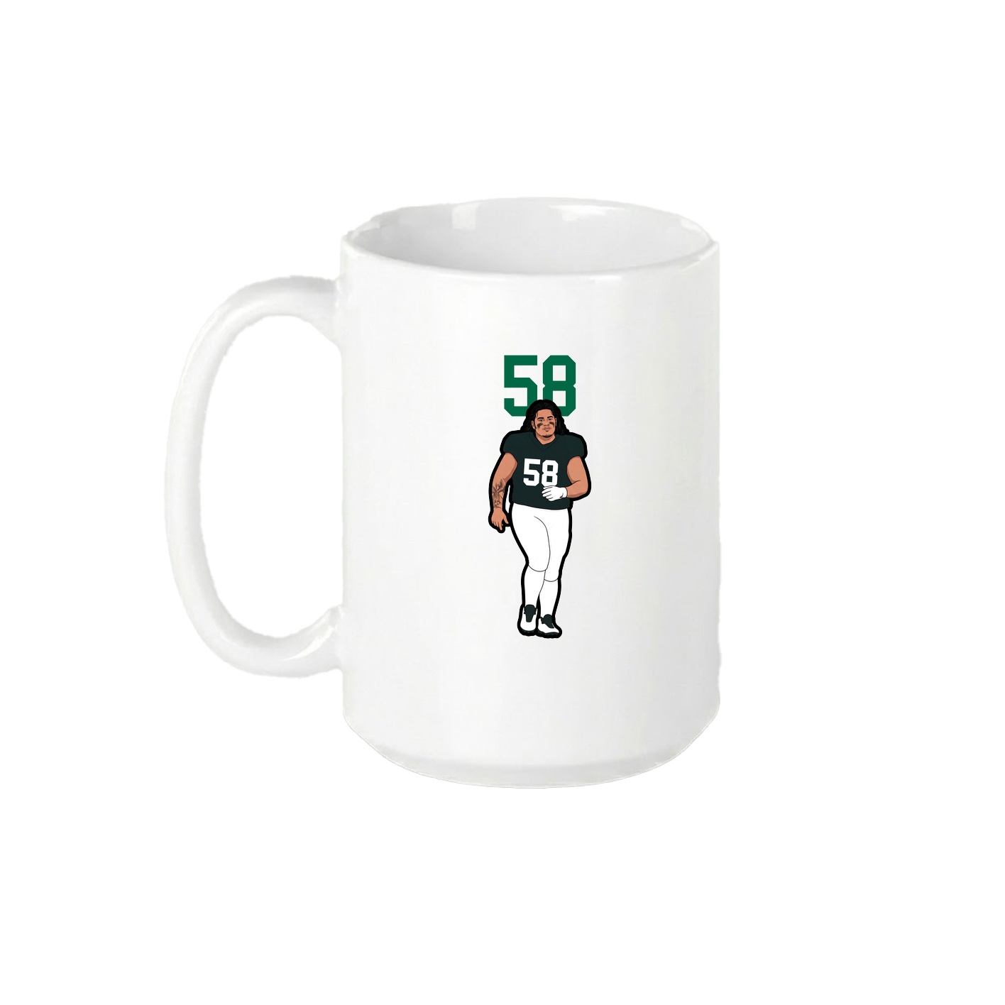 15oz Coffee Mug — Number Top in White