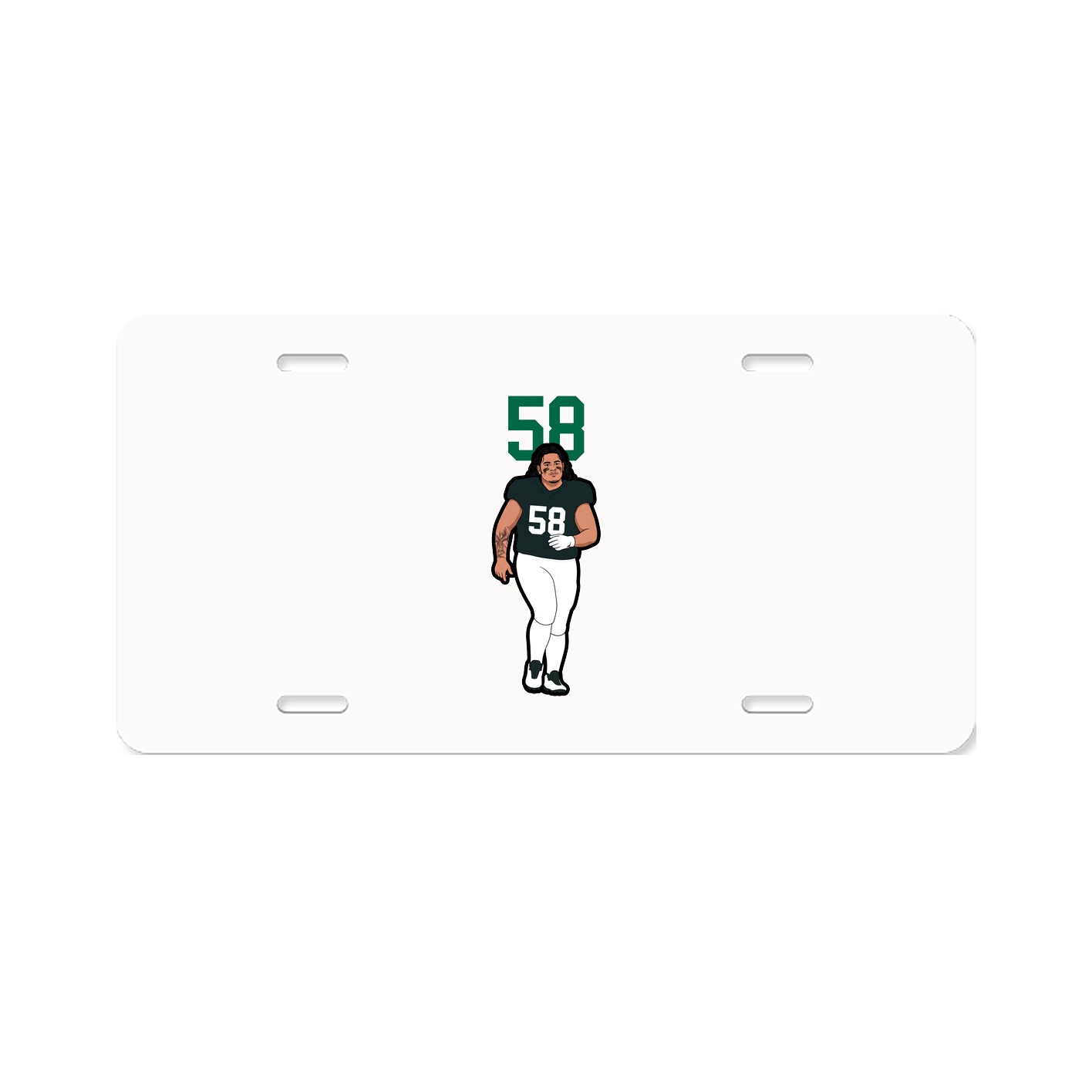 License Plate — Number Top in Classic